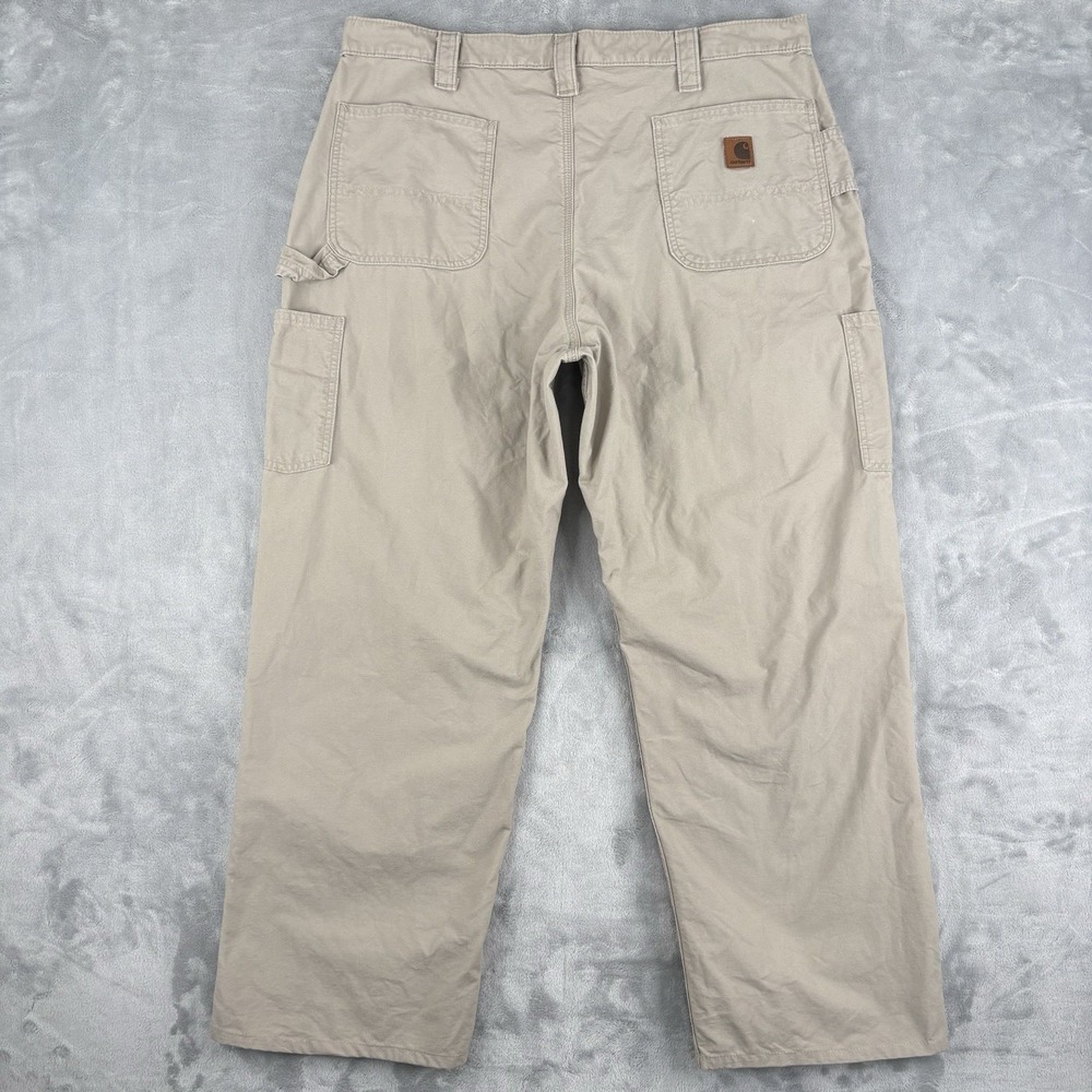 Carhartt Dungaree Fit Cargo Pants Men's 40x32 (Fits 37x28.5) Khaki Work Utility - Picture 5 of 16